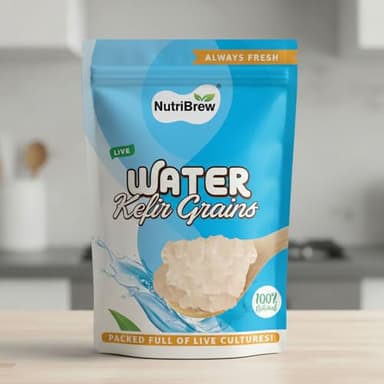 50g de Hongo/Nódulos Frescos de Kéfir de Agua + Instrucciones + Recetas + Ayuda y Asesoramiento - Granos de kéfir de frutas de origen natural - fermento muy activo