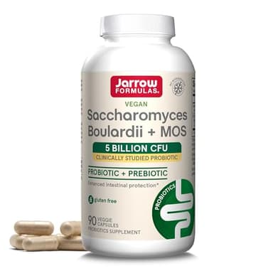 Jarrow Formulas Saccharomyces Boulardii + Mos - 90 Vcaps 90 unidades 110 g
