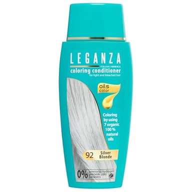Leganza, 7 aceites naturales, bálsamo para el pelo de color rubio plateado 92