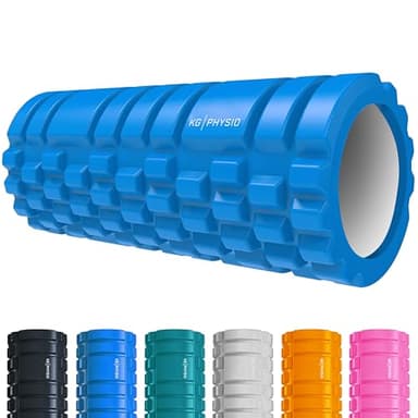 KG Physio Foam Roller - Rodillo Masaje Muscular para Piernas, Espalda y Brazos - Rulo Masaje Muscular Ultraligero Esencial para Liberar Tensiones Musculares - 33x12cm Rodillo Pilates