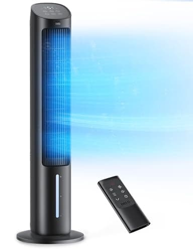 Dreo - Ventilador de torre para recámara, enfriador de aire evaporativo de 40 pulgadas, ventiladores de refrigeración que soplan aire frío con oscilación de 80°, tanque de agua extraíble, 3 modos de 4