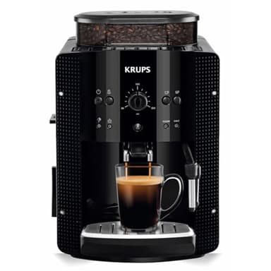 Krups Roma EA810870 - Cafetera superautomática, molinillo cónico de metal, con selección e intensidad de café, Boquilla vapor, 2 boquillas, incluye kit limpieza