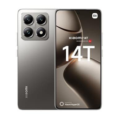 XIAOMI 14T – Smartphone de 12+256GB, Lentes Leica Summilux, MediaTek Dimensity 8300 Ultra, Pantalla AMOLED de 6,67'' 144Hz, HyperCharge 67W, Gris Titanio (Versión ES)