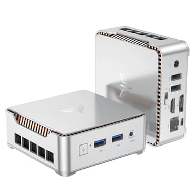 NiPoGi Essenx E2 Mini PC W-11 Pro,Ιntel Alder Lake-Ν95 (Fino a 3,4 GHz,),16GB DDR4 512GB M.2 SSD Mini Computer 4K@60Hz Dual Display,HDMI 2.0, DP, WiFi,BT, Micro PC per Scuola/Ufficio/Affari