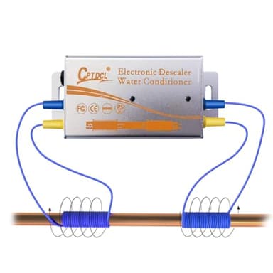 CPTDCL Sistema electrónico de descalcificación de agua, descalcificador sin sal para toda la casa, acondicionador de agua dura para reducir la acumulación de incrustaciones, para todo tipo de tuberías