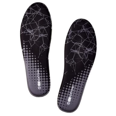 CCSOFTIME Plantillas Memory Foam para Mujer Hombre, Plantillas Zapatillas Deportivas que Absorben Los Golpes, Plantilla Gel para Bota, Antiolor y Sudor,Amortiguación y Cómodas Negro 40