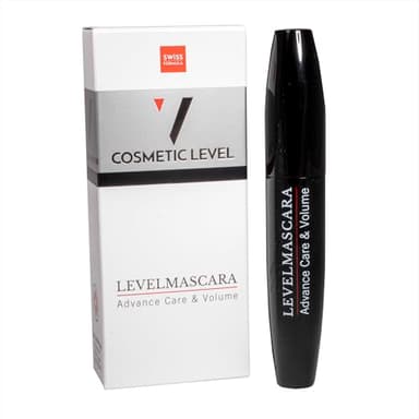 COSMETIC LEVEL, LEVELMASCARA Advance Care & Volume | Máscara de pestañas ultra voluminizadora | Negro intenso | De larga duración | Fórmula innovadora con suero para el crecimiento de pestañas | 10ml