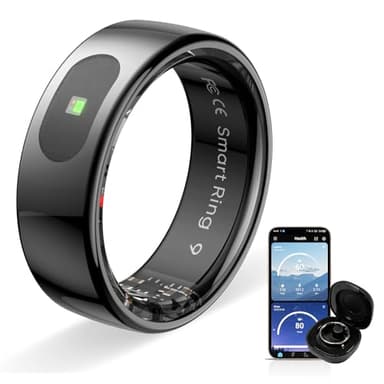 HPLSZCN Anillo Inteligente táctil versión Mejorada Health Ring Pro, con Control Remoto Bluetooth y detección de Movimiento, rastreador de Actividad física Resistente al Agua hasta 10 ATM (Negro, 8)