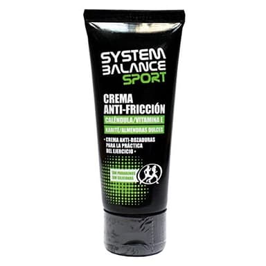 Crema Anti-fricción 100ml System Balance Sport. Evita Rozaduras con la Actividad Física. Caléndula, Karité, Aceite de Almendras Dulces. Protege la piel. Natural y Vegano.