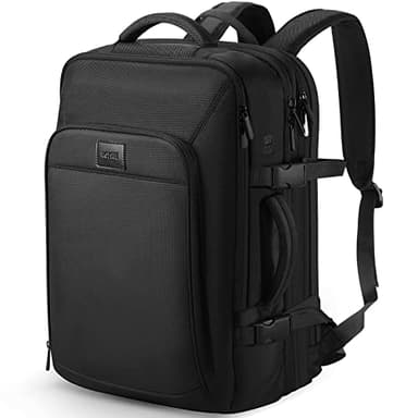 HOMIEE Mochila Viaje Mochila Cabina 55x40x20 50L Extensible Mochila Para Portátil 15.6 17.3 Pulgadas Equipaje de Mano Impermeable Bolsa para Negocio Trabajo Viaje Escolares Hombre Mujer
