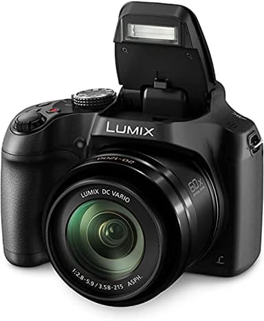 Panasonic Lumix DC-FZ82 - Cámara Bridge de 18.1 MP (Zoom de 60X, Objetivo F2.8-5.9 de 20-1200 mm, tecnología DFD, 4K, WIFI), Color Negro