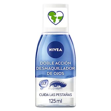 NIVEA Desmaquillador de Ojos Doble Acción (1 x 125 ml), líquido desmaquillante para el contorno de ojos sensible, El embalaje puede variar