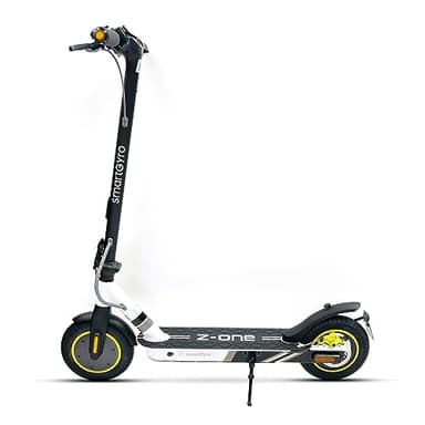 smartGyro Z-One Gray C - Patinete eléctrico Certificado de 36V 350W, Batería 8 Ah, hasta 30Km, Ruedas de 10" Neumáticas, Freno de Disco y eléctrico Delantero, App, Certificado DGT, Segunda Generación