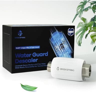Descalcificador sin sal, evita la acumulación de cal en calentadores de agua, grifos, inodoros y lavadoras inteligentes, sistema calcificador de agua en línea con inhibidor de cal, conector de 1/2"