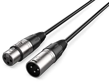 Audibax Silver Cable XLR Macho a XLR Hembra 6 Metros Negro