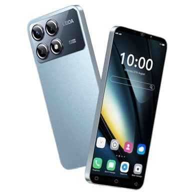 HyRich Teléfono Barato, Escritorio Android, 5.0 Pulgadas, ROM de 16 GB (Escalable 128 GB), Cámara Doble de Doble Tarjeta, WiFi, Bluetooth, Teléfono Inteligente de Desbloqueo Face (X6Pro-Plateado)