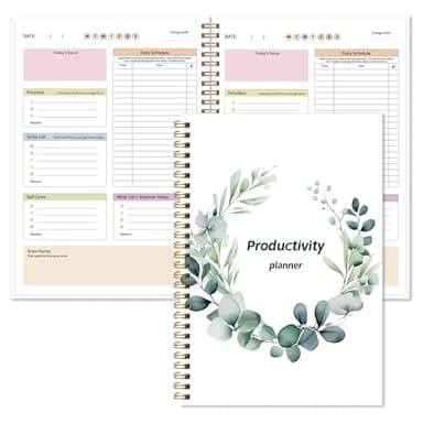Agenda diaria para TDAH para adultos, hombres y mujeres – Agenda diaria de productividad sin fecha para TDAH para neurodivergente, organización, gestión de tareas, diario enfocado con tapa dura y