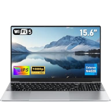 NAIKLULU 15.6 Pulgadas Pc Ordenador Portátil 2025 Laptop, N4020 Procesador (1,1 a 2,8 GHz) Computadora Portátil, 8GB RAM 256GB SSD Computer, Tarjeta TF, Webcam, Touchpad, Estudiante/Hogar/Negocio
