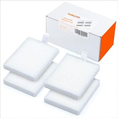 BAKUUM Pack 4 Filtros HEPA, para Xiaomi E12 y E10. Pack repuestos y accesorios para robot aspirador
