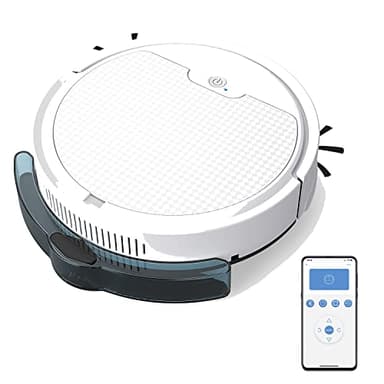 Robot Aspirador y fregona Todo en uno, versión Mejorada, con depósito de Agua y depósito para Polvo, succión de 2000 PA, autonomía de 80 min, Potente Robot para el hogar, alfombras