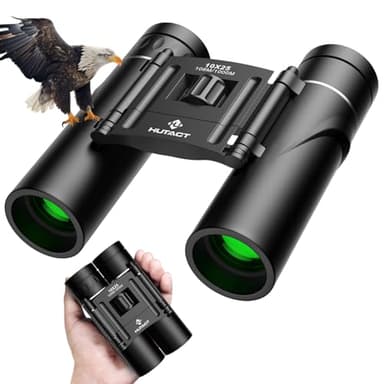HUTACT Prismaticos Pequeños y Potentes, Prismáticos 10x25 para Conciertos, Teatro, ópera, para Viajeo, Observación de pájaros, Aptos para Adultos y niños