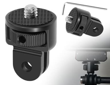 KAPSING 1/4 Pulgada 360° Rotación Trípode Montaje Rosca Adaptador Cámara Accesorios Compatible con Gopro Casco Montaje Motocicleta Compatible con Insta 360 x2 x3 y Otras Cámaras de Acción