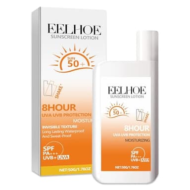 Sunscreen SPF 50+, Esencia Acuosa Crema Solar SPF50+, Protector Solar Coreano, Impermeable, No Grasa, Fuerte Protección UV, Crema Solar Facial para Todo Tipo de Piel