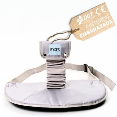 BYSES, Cinturón Coche Embarazada Homologado DGT – Adaptador Seguro para Embarazo, Cinturón Embarazada Coche, Cinturón Pélvico para Viajar Cómoda y Protegida, Cinturón para Embarazadas Coche