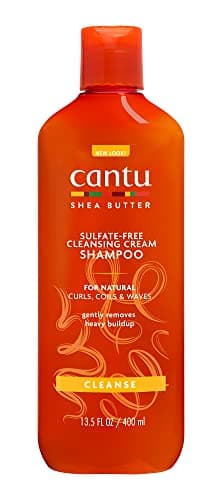 Cantu - Champú hidratante con manteca de karité - Champú sin sulfatos para rizos y cabello texturizado - 1 paquete (1 x 400 ml), el embalaje puede diferir