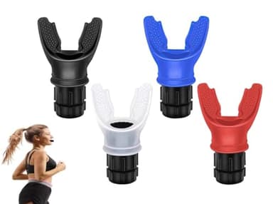 Abiyou Aparato de Entrenamiento de Respiración, 4PCS Entrenador de Ejercicio de Respiración, Ejercitador de Respiración Portátil, Entrenador de Respiración Pulmonar, para Mejorar Capacidad Pulmonar