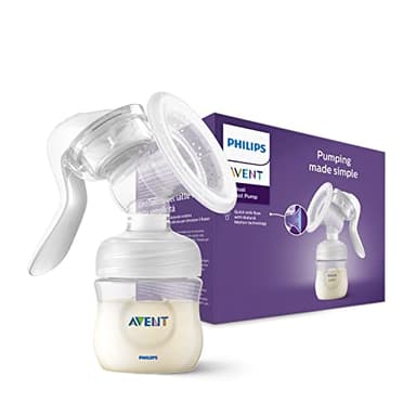 Philips Avent Extractor de leche manual: sacaleches sin BPA, extracción sencilla con una sola mano (modelo SCF430/01)