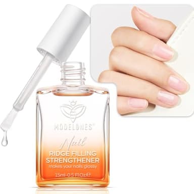 Modelones Endurecedor Uñas, Stronger Nail Evita Rotura y Separación, 15ML Fortalecer Uñas Débiles que se Rompen, Fortalecedor de Uñas, Tratar Uñas Rotas, Finas y Frágiles, Relleno de uñas-Transparente
