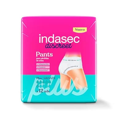 Indasec Discreet Pant Plus Grande, 12 unidades