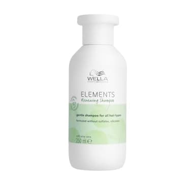 Wella Professionals Elements Renewing Champú sin sulfatos y siliconas – Cuidado del cabello calmante para el cuero cabelludo sensible y con picazón – con aloe vera y vitmain E – 250 ml
