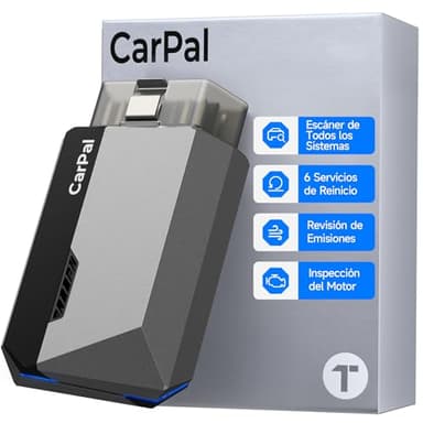 TOPDON Carpal-A obd2 Diagnosis Bluetooth, Diagnosis Coche multimarca para iOS y Android, Completo del Sistema& 6 Funciones de Reinicio, guía de reparación,1 año de actualizaciones gratuitas