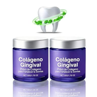 Colágeno Tooth en Polvo, Pasta Dental en Polvo con Colágeno e Hidroxiapatita, 50G, Cuidado de Encías, Protección del Esmalte y Limpieza Suave Diaria, Frescura y Limpieza Natural (2PC)