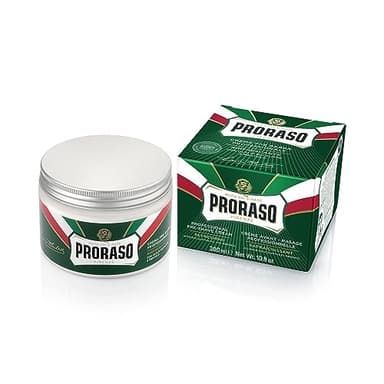 Proraso Crema pre afeitado, 300 ml, crema facial hombre refrescante, crema barba con eucalipto y mentol para un afeitado impecable, regalo hombre, verde