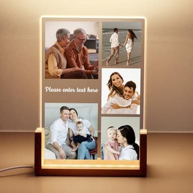 Baixtuo Lampara Personalizada Con Foto, Regalos Originales para Mujer Amigas, Foto Personalizada Regalo, Regalo Aniversario Pareja, Regalos Navidad para Mujer personalizados. (Estilo 9)