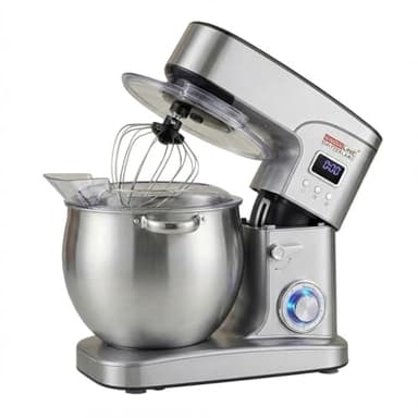 Batidora Amasadora Profesional 3200W | Bol 12L XL con Asas | Pantalla LCD y Temporizador | 6 Velocidades | Robot de Cocina Multifunción (Amasar, Batir, Mezclar)