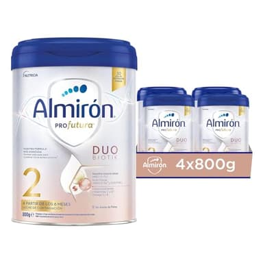 Almirón Profutura 2, Leche en Polvo de Continuación, Nuestra Fórmula 2 Mas Avanzada, Ayuda al Sistema Inmunitario, Apta para la Lactancia Mixta, Leche Bebé Desde 6 Meses, 3.2kg, Paquete de 4 x 800g