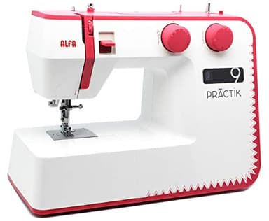 Alfa Máquina de Coser Practik 9, 34 Puntadas, Luz LED, Chasis metálico