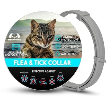 Collar Antiparasitario Gatos - 4 Collares 32 Meses, Desparasitante Gatos Mosquitos, Pulgas y Garrapatas - Collar Antipulgas Gato, Desparasitacion Gato - 38cm Ajustable, Repelente Vegetal, Impermeable