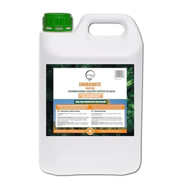 GREENGOF Enraizante Líquido, 5L. Orgánico con Hormonas Naturales. Estimula y Aumenta el Crecimiento de Las raíces de Cualquier Planta. Recomendado para Esquejes, Árboles, Plantas y Transplantes.