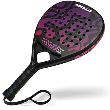 Pala de pádel Apollo 12K Wave - Pala de pádel para Jugadores Principiantes y avanzados, Pala de Carbono para Hombre y Mujer