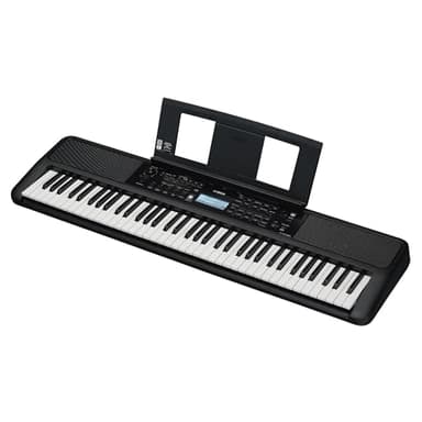 Yamaha PSR-EW320 Teclado portátil para principiantes, 650 voces de instrumentos auténticos y 76 teclas sensibles a la pulsación con polifonía de 48 notas, incluye 2 clases online