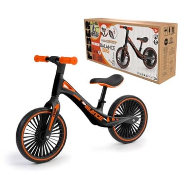 FEBER - Balance Bike, Bicicleta sin Pedales Deportiva, Estructura Ultraligera, Potencia la Coordinación y el Equilibrio, Empuñaduras de Goma con Sillín Ergonómico Ajustable, +2 años, Famosa (FED42000)
