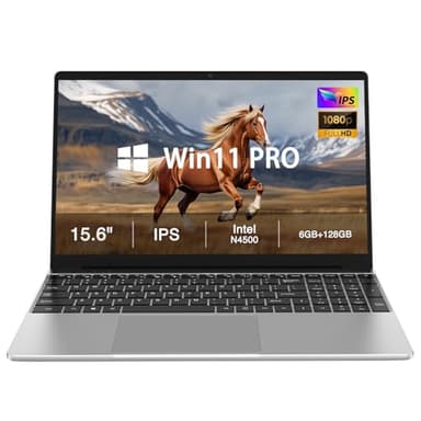 Kayoote Ordenador portátil 14,1 Pulgadas con Win 11 Pro para Estudiantes y Empresas, portátiles N5095 de 6+128 GB con Pantalla FHD, Wi-Fi 5, BT, Ordenadores portátiles para el Trabajo y la Escuela