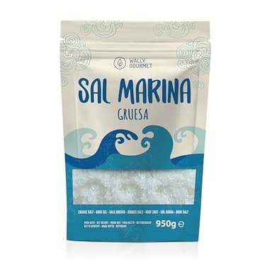 Sal Marina 100% Natural - Sal Mineral de Mar, Ecológica, de Alta Pureza, Perfecta para Cocina - Sal Marina Premium. Sal de Mar Natural Origen: España. Sal (950g (Pack de 1), Gruesa)