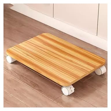 Soporte compacto para impresora con ruedas bloqueables debajo del escritorio, carrito de impresora para oficina en casa, color beige (B45 x 30), soporte móvil para impresora rodante, diseño que ahorra