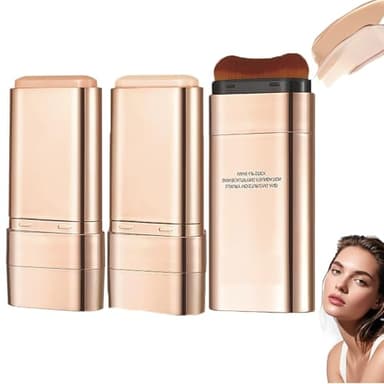 Base de maquillaje en barra coreana de doble punta, hidratante, ligera, resistente al sudor, de larga duración y sin apelmazamiento, ideal para todo tipo de piel. (2Pcs)
